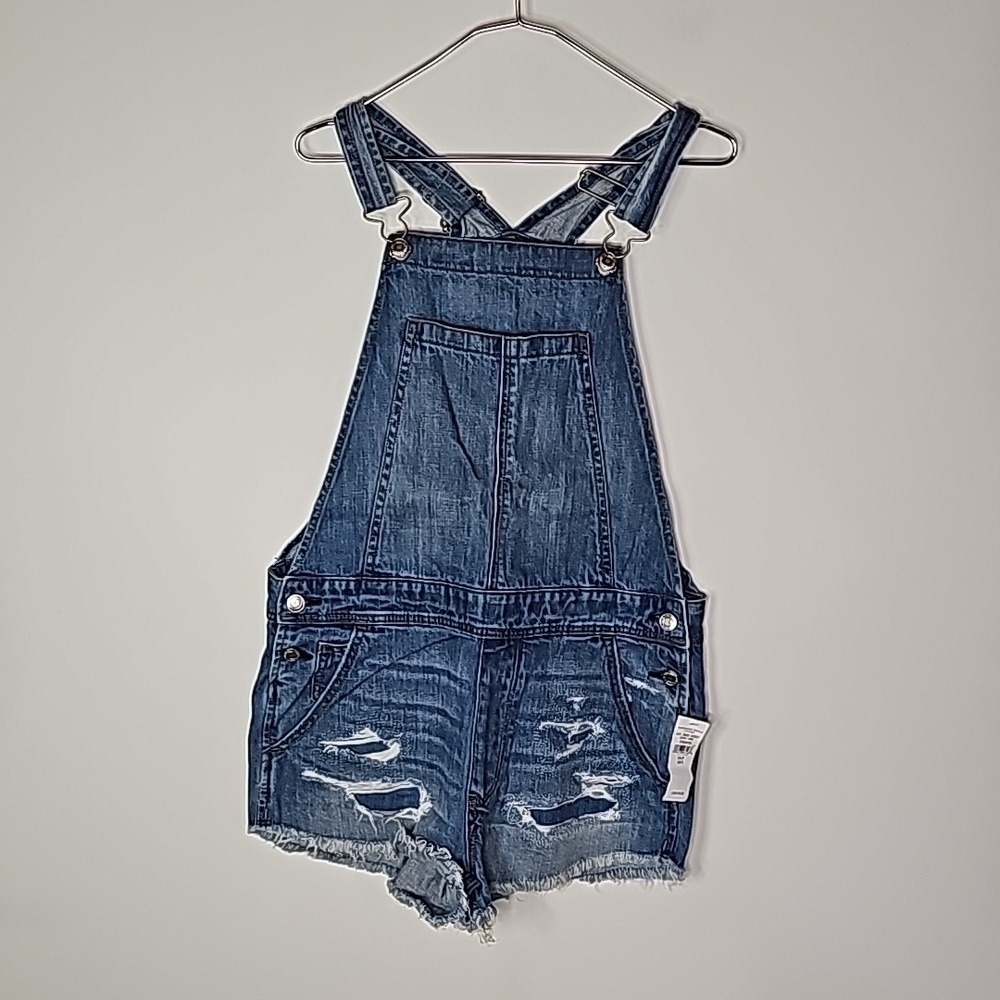 American Eagle small new with tags overall jean shorts